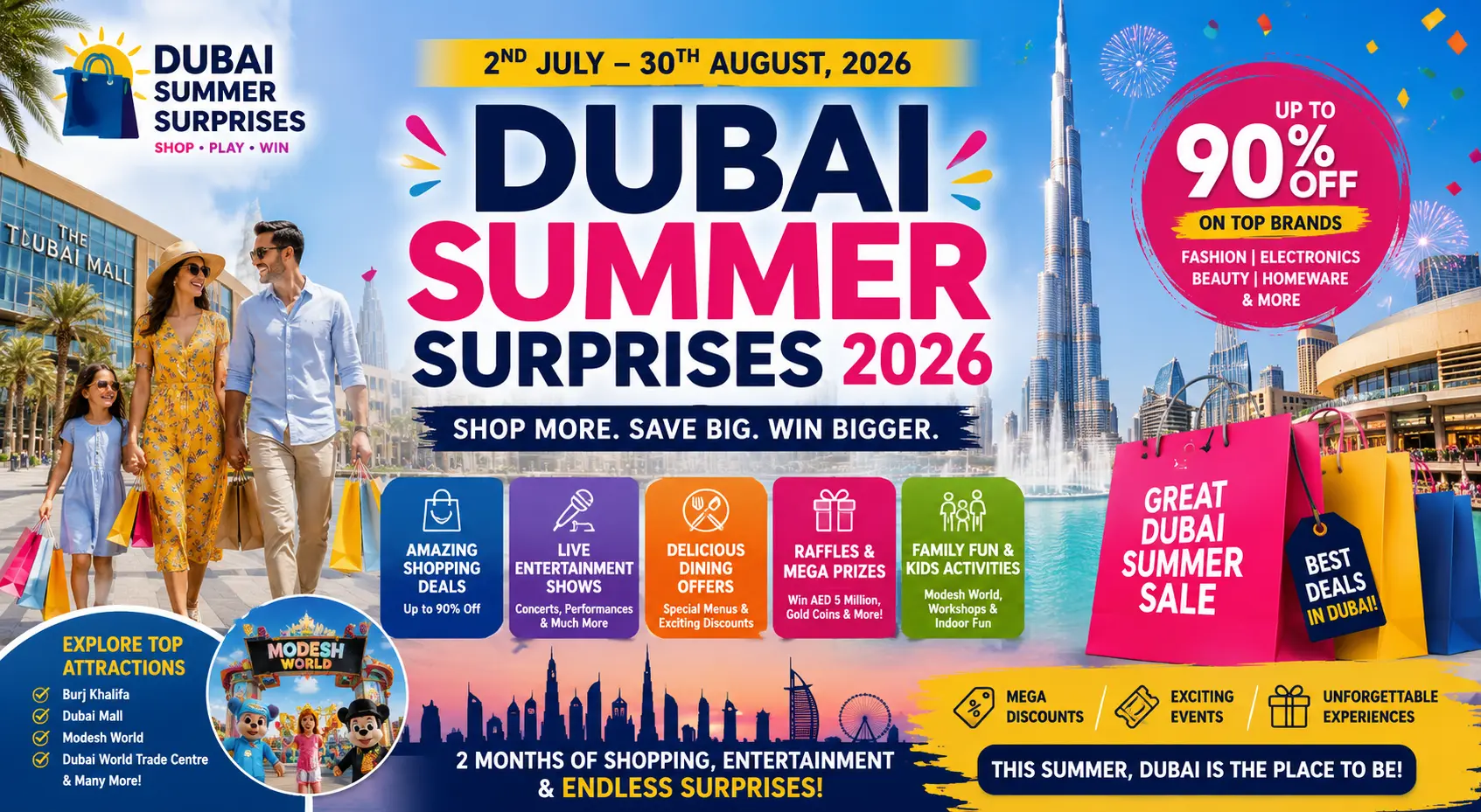 Dubai Summer Surprises 2026: Complete Guide to Shopping Deals, Entertainment, Sales & Family Fun